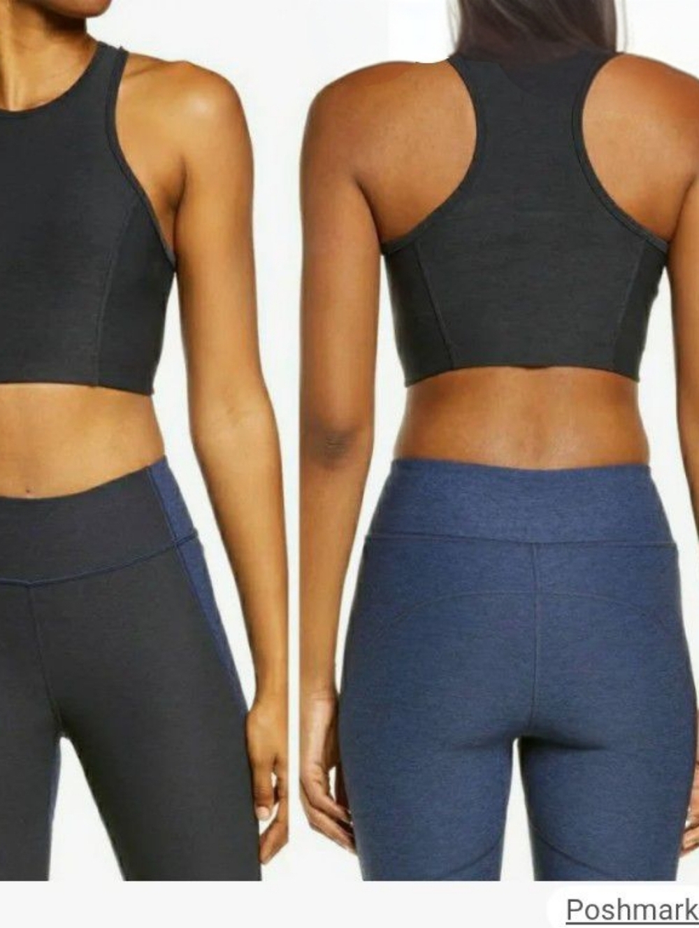 Outdoor Voices Athena Crop Top | Black Size S | Racerback Sports Bra | EUC - Picture 2 of 11